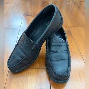 Classic Black Leather Loafers